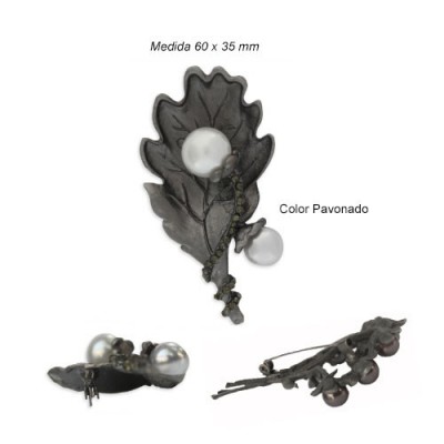 BROCHE METAL PERLAS 119203...